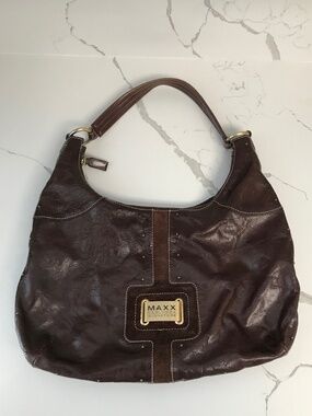 Max New York Signature Leather Satchel Bag Purse